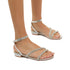 Sandali bassi argento da donna con cinturino alla caviglia e strass Lora Ferres, Donna, SKU w041000834, Immagine 0